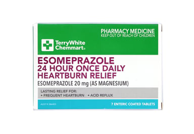 TerryWhite Chemmart Esomeprazole 24 Hour Once Daily Heartburn Relief 7 tablets