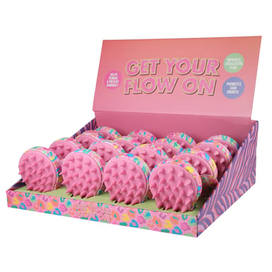 GFA Neon Animal Get Your Flow On Hair Brush Scalp Massager 1 each