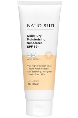 Natio Quick Dry Moisturising Sunscreen SPF 50+ 100ml
