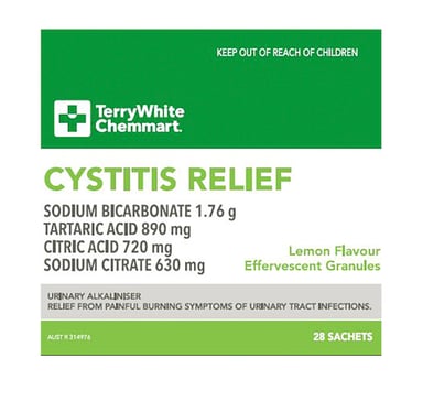 TerryWhite Chemmart Cystitis Relief 4g - 28 sachets