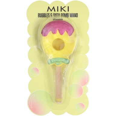 Miki Bath Bubble Wands Pineapple 100g