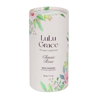 Lulu Grace Classic Rose Body Powder 50g