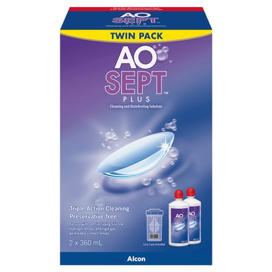 Aosept Plus Twin 360ml - 2 pack