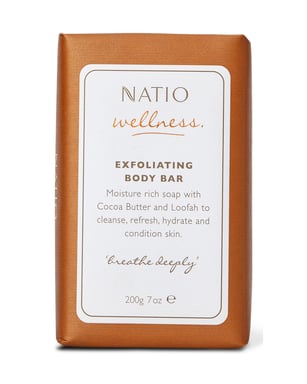 Natio Exfoliating Body Bar 1 each