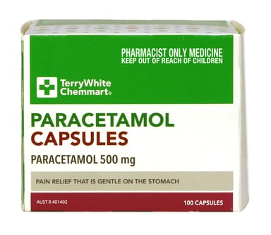 TerryWhite Chemmart Paracetamol 500mg - 100 capsules