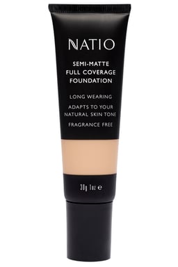 Natio Semi-Matte Full Coverage Foundation Chai 40g