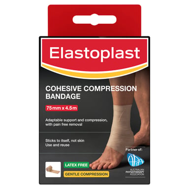 Elastoplast Sport Cohesive Bandage Flesh Tan 7.5cm X 4.5m 1 roll