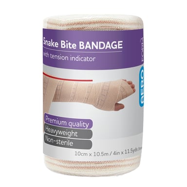 Aero Snake Bit Bandage With Indicator 10cm X 10.5m Stretched 1 roll