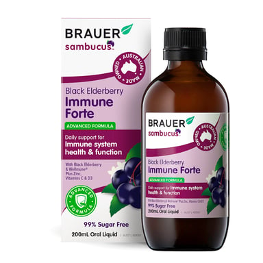 Brauer Sambucus Black Elderberry Adult Immune Forte 200ml