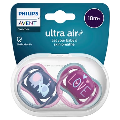 Avent Ultra Air Soother, 18+ Months, Deco Mixed 2 pack