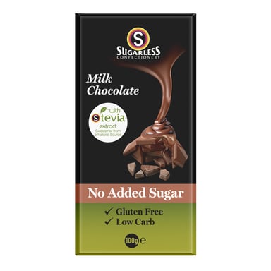 Sugarless Milk Chocolate 100g