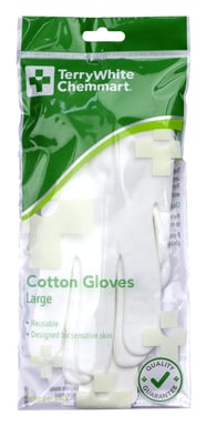 TerryWhite Chemmart Cotton Gloves Large 1 pair