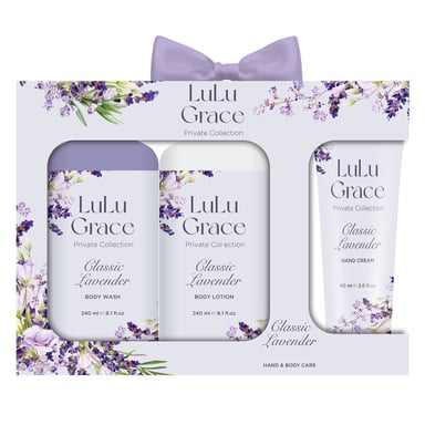 Lulu Grace Classic Lavender Bath Gift Set 3 piece