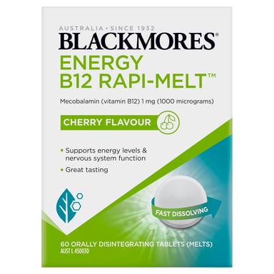 Blackmores Energy B12 Rapi-Melt 60 tablets