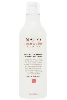 Natio Rosewater Hydration Drench Mineral Face Mist 200ml