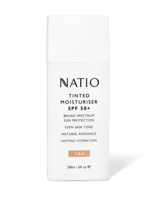 Natio Tinted Moisturiser SPF50+ Tan 50ml