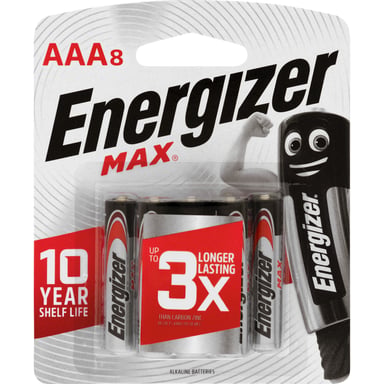 Energizer Battery Max E92 AAA 8 pack