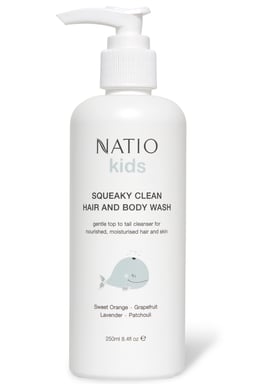 Natio Kids Squeaky Clean Hair And Body Wash 250ml