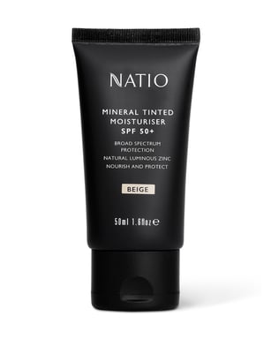 Natio Mineral Tinted Moisturiser SPF 50 + Beige 50ml