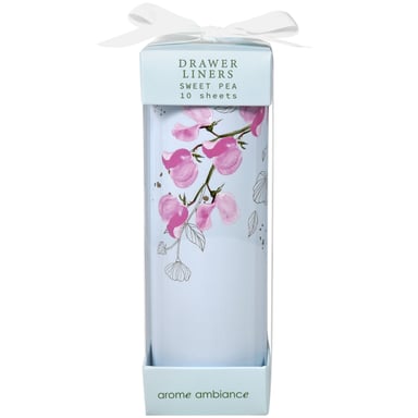 Arome Ambiance Floral Glimmer Drawer Liners Sweet Pea 10 sheets