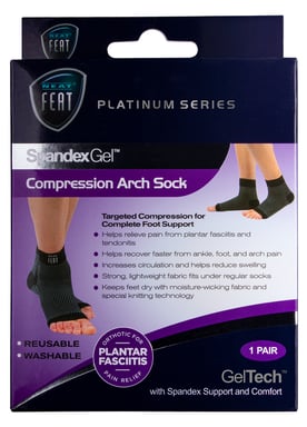 Neat Feat Spandex Gel Compression Arch Sock Medium 1 each