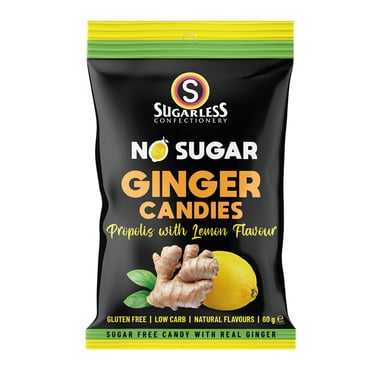 Sugarless Ginger Candies Propolis With Lemon Flavour 60g