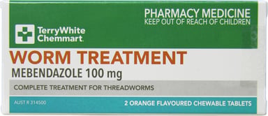 TerryWhite Chemmart Worm Treatment 6 tablets