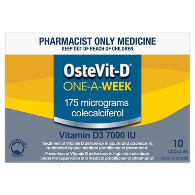 OsteVit-D One-A-Week Vitamin D3 7000IU - 10 capsules