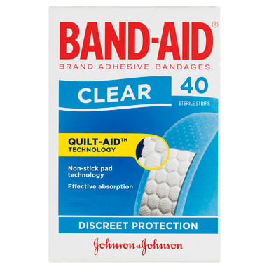 Band-Aid Clear Contoured Shape 40 pack
