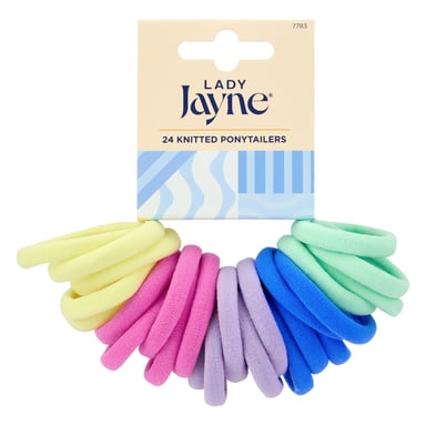 Lady Jayne Knitted Ponytailers Softies Brights 24 pack