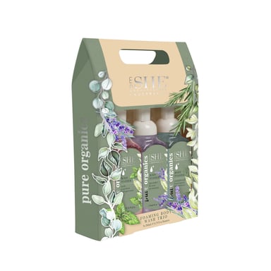 She Aromatherapy Pure Organics Trio Body Wash Foamers 1 each