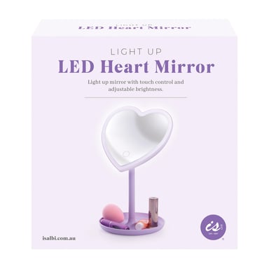 IS Gift Light Up Led Heart Mirror 1 each
