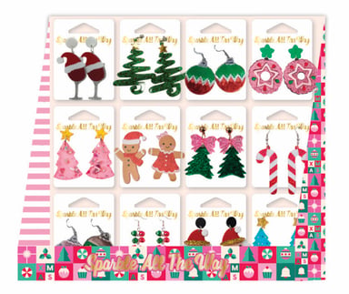 GFA Christmas Earrings Statement Designs Assorted 1 pair