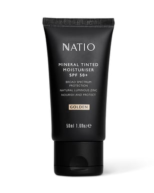 Natio Mineral Tinted Moisturiser SPF50+ Golden 50ml
