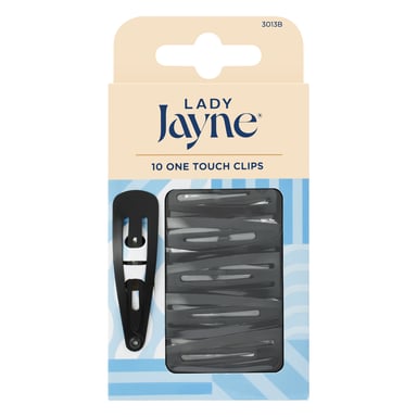 Lady Jayne One Touch Clip Black 10 pack