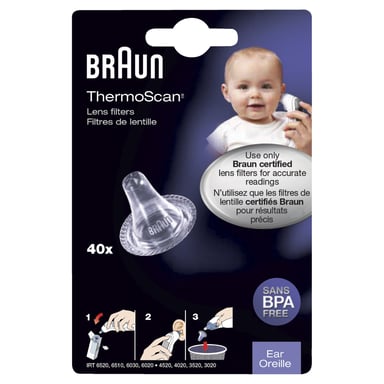 Braun Thermoscan IRT 4020 Ear Thermometer Refills 40 pack