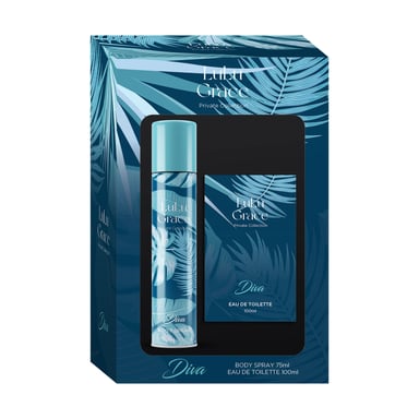 Lulu Grace Gift Set Body Spray 70ml & EDT 100ml Diva 2 piece