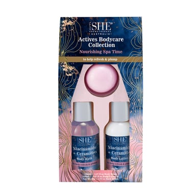 She Aromatherapy Active Body Trio Bath Set Niacinamide & Ceramides 1 each