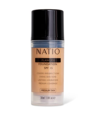 Natio Flawless Foundation SPF15 Medium Tan 30ml