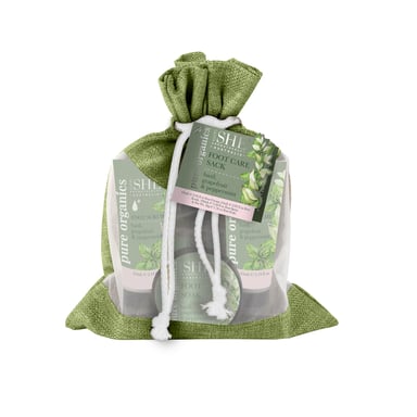 She Aromatherapy Pure Organics Foot Care Sack Basil, Grapefruit & Peppermint 4 piece