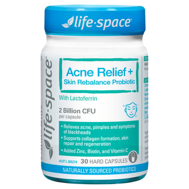 Life-Space Acne Relief + Skin Rebalance Probiotic 30 capsules