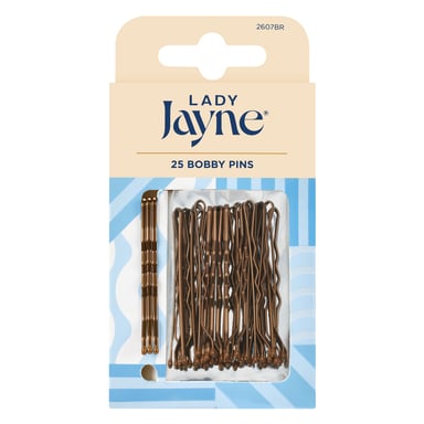 Lady Jayne Bobby Pins 4.5cm Brown 25 pack