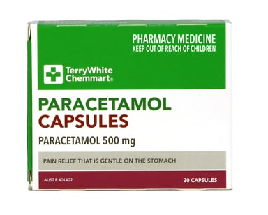 TerryWhite Chemmart Paracetamol 500mg - 20 capsules