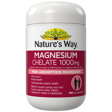 Nature's Way Magnesium Chelate 1000mg - 100 tablets