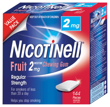 Nicotinell Mint Nicotine Chewing Gum 2mg Regular Strength 144 pieces