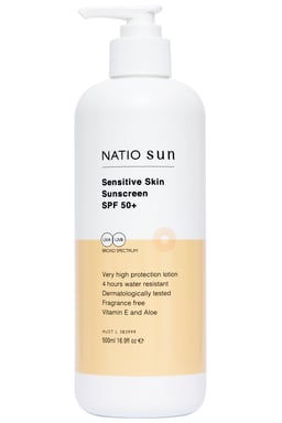 Natio Sensitive Skin Sunscreen SPF 50+ - 500ml