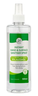 24 Daily Instant Hand Sanitiser & Surface Spray 500ml
