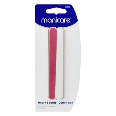 Manicare Emery Boards Coarse/Fine 120mm - 8 pack
