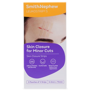 Leukostrip Wound Closure Strips 6.4mm X 76mm - 3 pack
