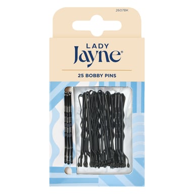 Lady Jayne Bobby Pins 4.5cm Black 25 pack